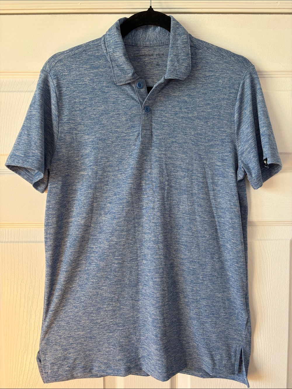 Abercrombie Kids Heathered Light Blue Polo NEW size 15/16